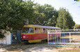 Tatra-T3SU #395 20-го маршрута выезжает с территории Депо №1 (бывшего Ленинского трамвайного депо) в Лосевский переулок