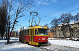 Tatra-T3SU #395 20-го маршрута на улице Клочковской возле перекрестка с улицей 23 Августа