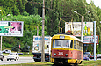 Tatra-T3SU #395 20-го маршрута на Клочковской улице в районе Херсонской улицы