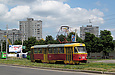 Tatra-T3SU #395 20-го маршрута на проспекте Победы возле перекрестка с проспектом Людвига Свободы
