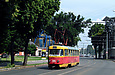 Tatra-T3SU #395 5-го маршрута на улице Плехановской в районе одноименного переулка