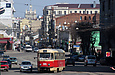 Tatra-T3SU #395 7-го маршрута на перекрестке улиц Полтавский шлях и Красноармейской