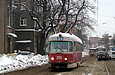 Tatra-T3SU #395 6-го маршрута на улице Гольдберговской напротив улицы Киевской
