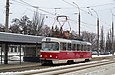 Tatra-T3M #395 27-го маршрута на улице Академика Павлова возле перекрестка с переулком Конюшенным