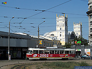Tatra-T3M #395 20-го маршрута прибыл на конечную станцию "Южный вокзал"