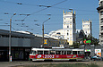 Tatra-T3M #395 20-го маршрута прибыл на конечную станцию "Южный вокзал"