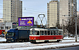 Tatra-T3M #395 20-го маршрута на проспекте Победы перед остановкой "Банковский институт"