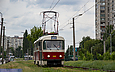 Tatra-T3M #395 27-го маршрута на улице Академика Павлова возле остановки "Микрорайон 522"