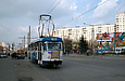Tatra-T3SU #401 20-го маршрута на проспекте Победы пересекает проспект Людвига Свободы