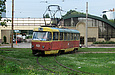 Tatra-T3SU #401 20-го маршрута на конечной станции "Улица Новогродская"