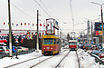 Tatra-T3SU #401 27-го маршрута на улице Академика Павлова в районе станции метро "Академика Барабашова"
