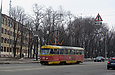 Tatra-T3SU #401 27-го маршрута на Московском проспекте возле перекрестка с улицей Леси Украинки