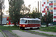 Tatra-T3SUCS #401 20-го маршрута разворачивается на конечной станции "Проспект Победы"