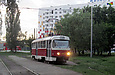 Tatra-T3SUCS #401 20-го маршрута разворачивается на конечной станции "Проспект Победы"