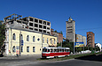 Tatra-T3SUCS #401 20-го маршрута на улице Евгения Котляра возле перекрестка с улицей Чеботарской