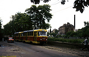 Tatra-T3SU #403-404 15-го маршрута на Харьковской набережной