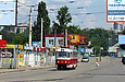Tatra-T3SUCS #403 20-го маршрута в Рогатинском проезде перед поворотом в переулок Лосевский