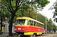 Tatra-T3SU #406 27-го маршрута на площади Восстания возле улицы Богдана Хмельницкого
