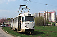 Tatra-T3SU #406 20-го маршрута на конечной станции "Ул. Новгородская"