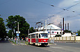 Tatra-T3SU #406 маршрута 27-Б на площади Восстания возле улицы Богдана Хмельницкого