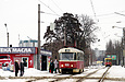 Tatra-T3SU #406 27-го маршрута на улице Академика Павлова возле улицы Пешкова