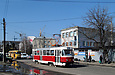 Tatra-T3SUCS #407 7-го маршрута в Лосевском переулке возле Борзого переулка