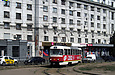 Tatra-T3SUCS #407 7-го маршрута прибывает на конечную "Южный вокзал"