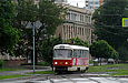 Tatra-T3SUCS #407 27-го маршрута на улице Плехановской возле улицы Полевой