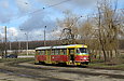 Tatra-T3SU #409 20-го маршрута на конечной станции "Проспект Победы"