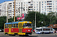 Tatra-T3SU #410 20-го маршрута на проспекте Победы возле одноименной троллейбусной конечной станции