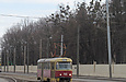 Tatra-T3SU #410 27-го маршрута на Московском проспекте возле универмага "Харьков"