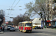 Tatra-T3SU #410 20-го маршрута на улице Конарева возле Привокзальной площади