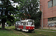 Tatra-T3SUCS #410 6-го маршрута в Салтовском переулке в районе Салтовского шоссе