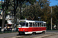 Tatra-T3SUCS #410 12-го маршрута на проспекте Независимости возле улицы Ромена Роллана