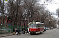 Tatra-T3SUCS #410 12-го маршрута на улице Тринклера в районе проспекта Независимости