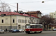 Tatra-T3SUCS #410 7-го маршрута на площади Героев Чернобыля