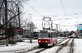 Tatra-T3SUCS #410 27-го маршрута на улице Академика Павлова в районе улицы Семиградской