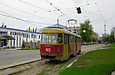 Tatra-T3SU #412 15-го маршрута на улице Шевченко въезжает на однопутный участок