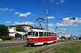 Tatra-T3SU #412 маршрута 27-А на Московском проспекте возле площади Восстания
