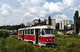 Tatra-T3SU #412 20-го маршрута на кольце конечной станции "Улица Новгородская"