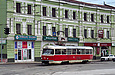 Tatra-T3SU #412 3-го маршрута на улице Университетской перед поворотом на площадь Розы Люксембург