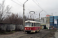 Tatra-T3SU #412 20-го маршрута на улице Клочковской в районе спуска Пассионарии