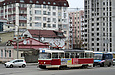 Tatra-T3M #412 5-го маршрута на Московском проспекте перед поворотом на площадь Защитников Украины