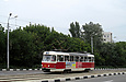 Tatra-T3M #412 20-го маршрута поднимается на Новоивановский мост