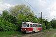 Tatra-T3M #412 20-го маршрута на Журавлевском спуске в районе поста ревизора