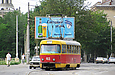 Tatra-T3SU #413 27-го маршрута на улице Кирова возле пересечения с улицей Богдана Хмельницкого