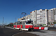 Tatra-T3SUCS #413 20-го маршрута на проспекте Победы на перекрестке с проспектом Людвига Свободы