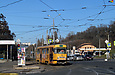Tatra-T3SU #413 20-го маршрута на улице Клочковской возле пробивки Новоивановского моста