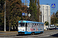 Tatra-T3SU #413 20-го маршрута поворачивает из Лосевского переулка на улицу Большую Панасовскую