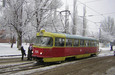 Tatra-T3SU #414 20-го маршрута в Лосевском переулке около бывшего Ленинского трамвайного депо